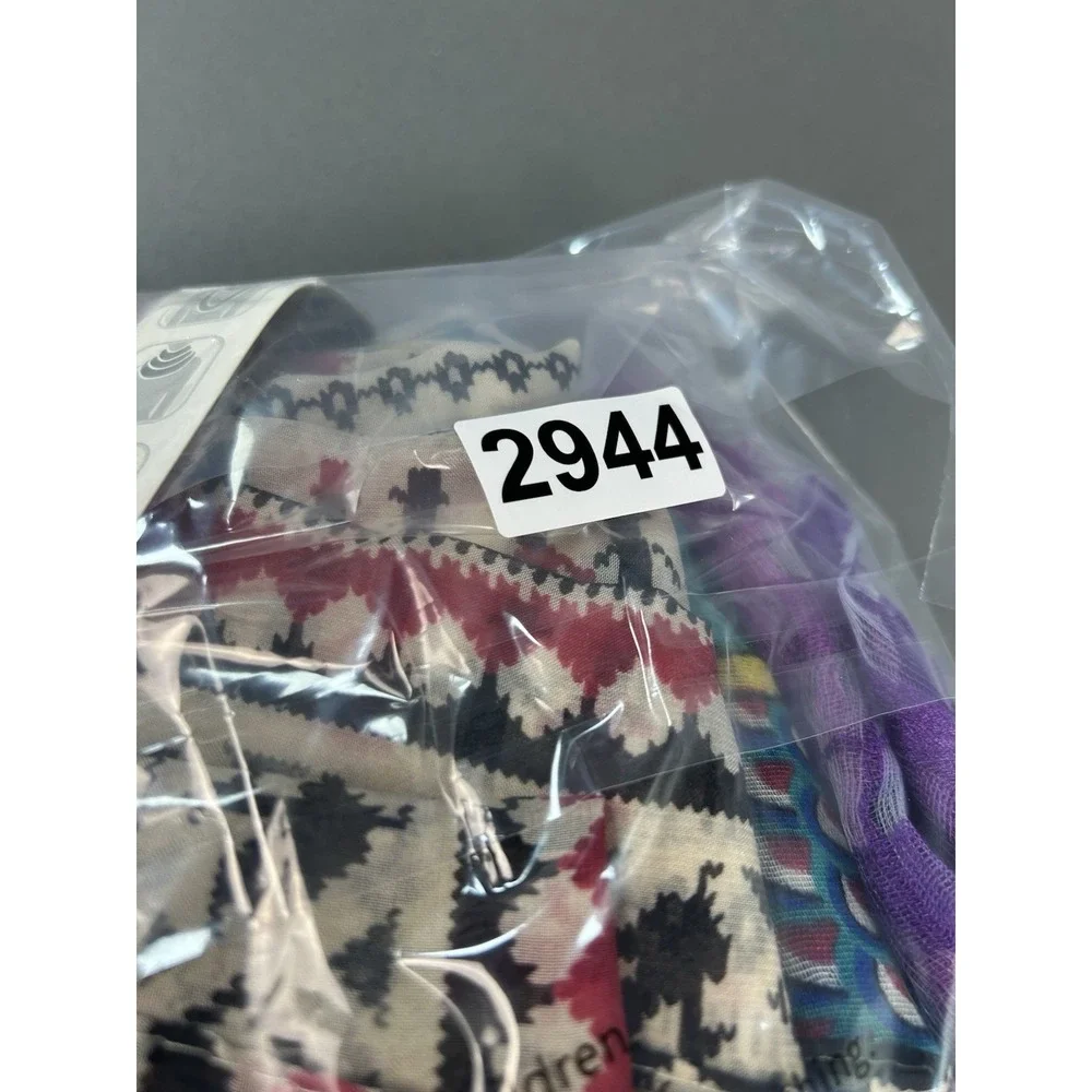 Lot of 5 Women's Fashion Scarves Wraps Floral Infinity Sheer Mixed Colors